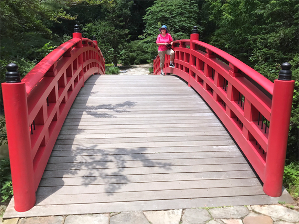 Karen Duquette on the Meyer Bridge